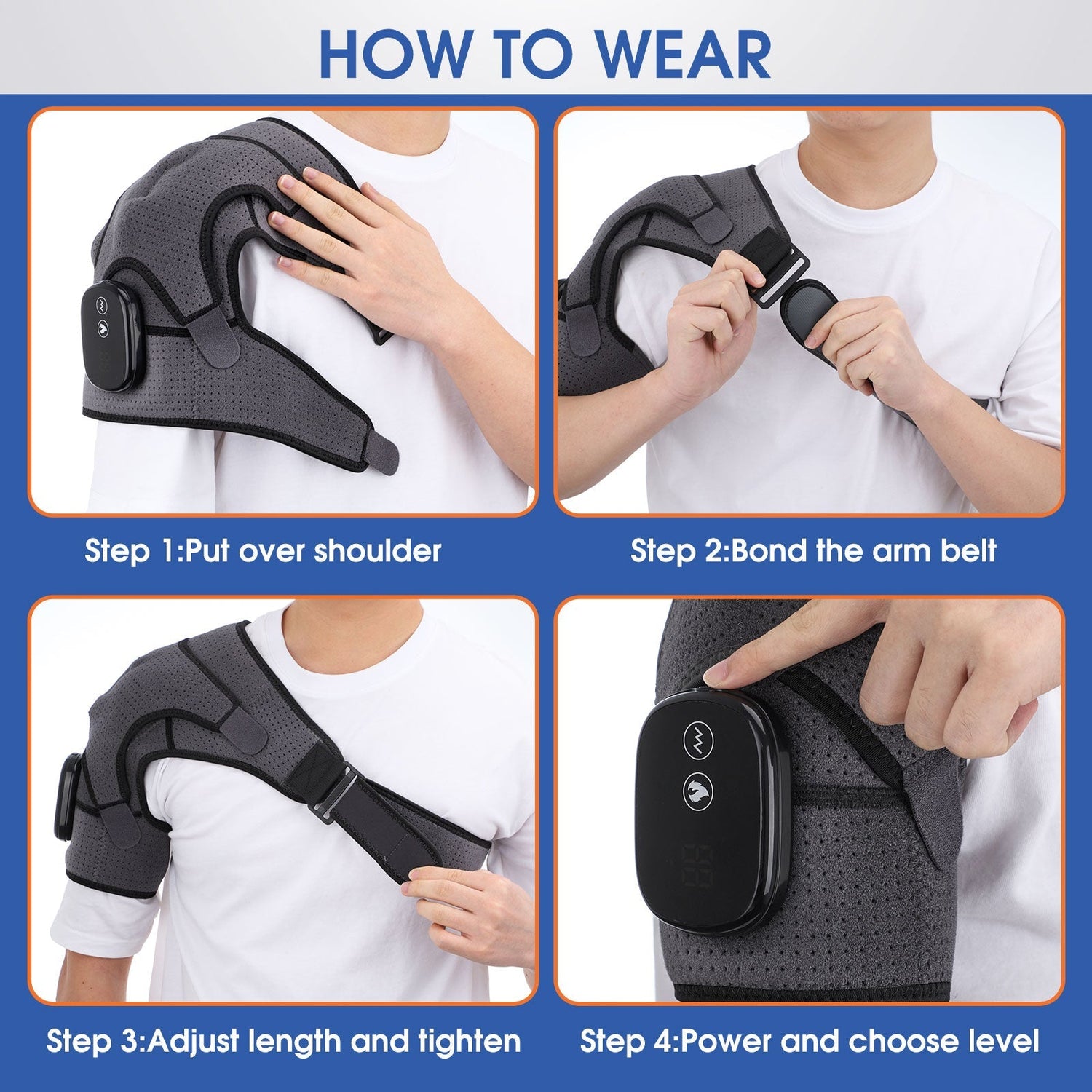 Copy of Adjustable Shoulder Heat Therapy Wrap and Shoulder Massager