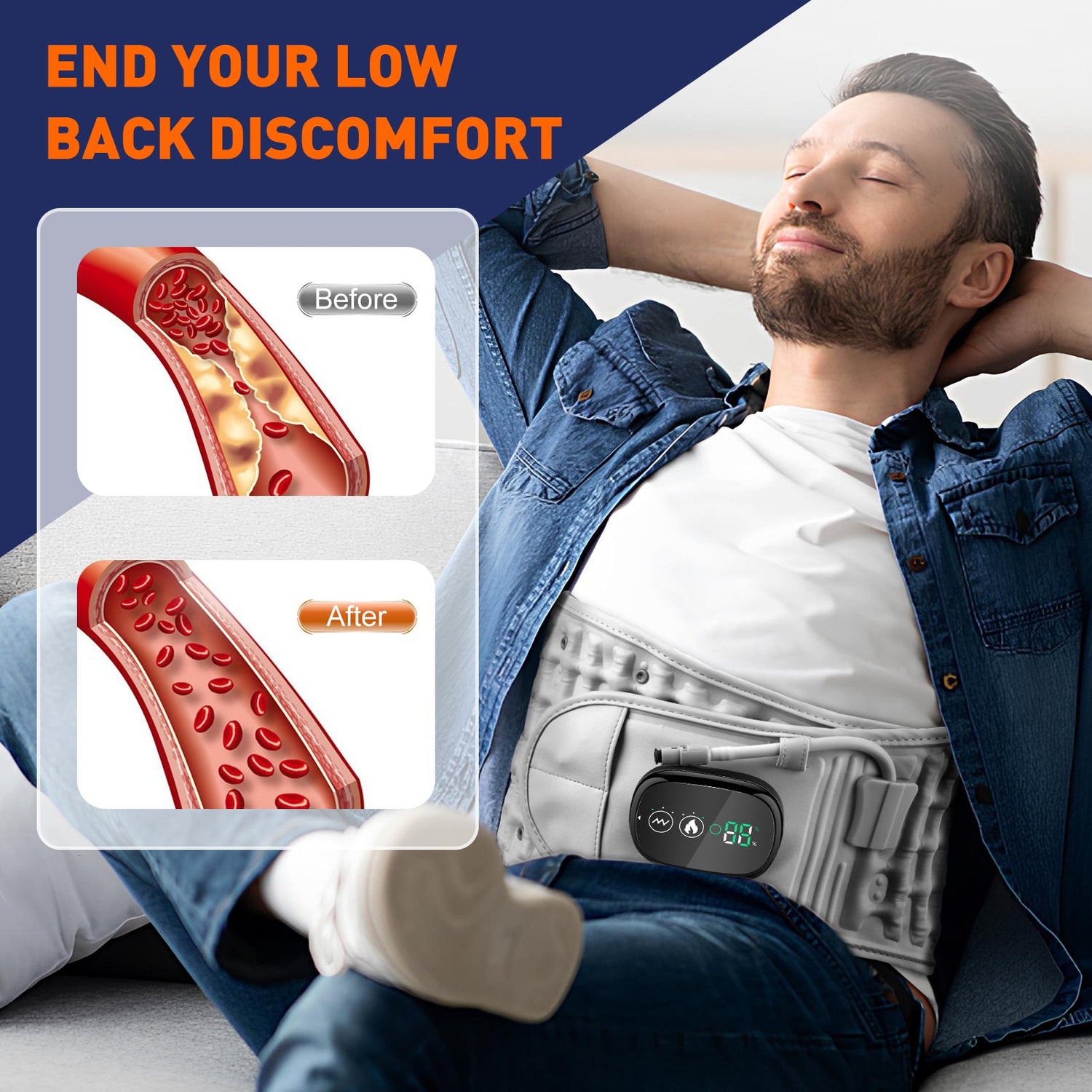 Hyperbelt™ - Back Decompression Belt With Red Light Therapy